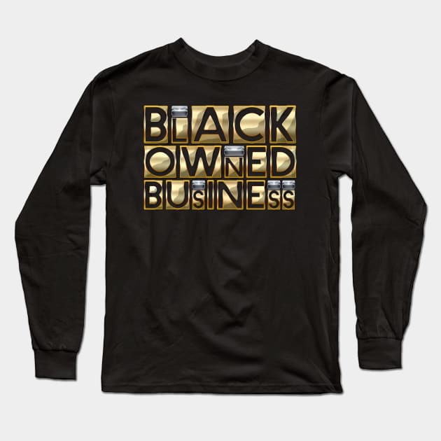 golden black owned Long Sleeve T-Shirt by medo art 1